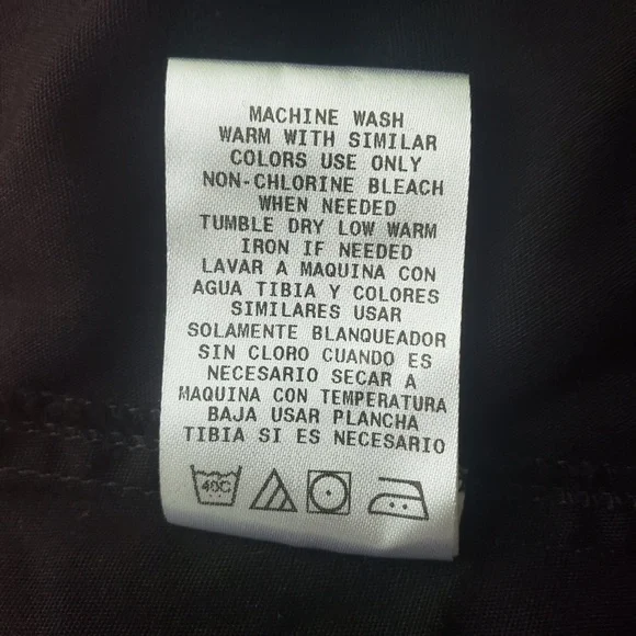 Black Wide-Leg Cargo Pocket Zip-Fly Lace-up Closure Women's Scrub Pant - Size MP - Picture 9 of 9